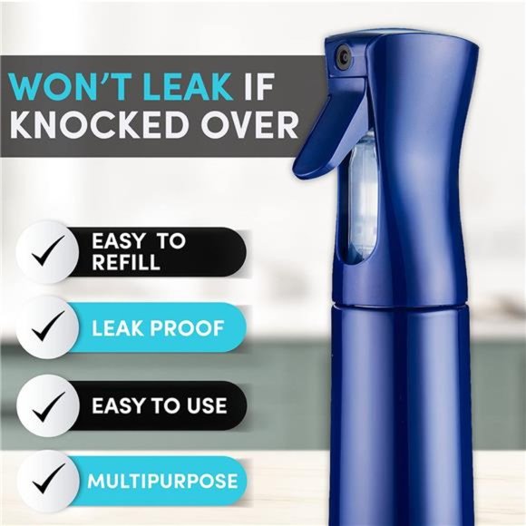 Continuous Spray Bottle 10.1oz/300ml Empty Ultra Fine Plastic Water Mist Sprayer - Picture 5 of 6